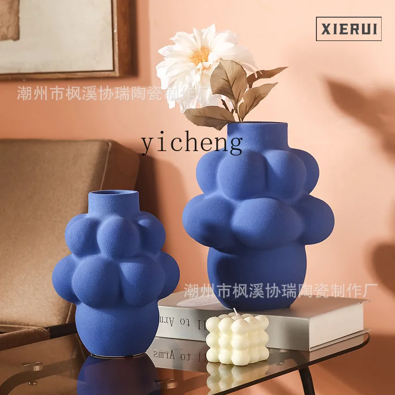 

XL Art Ceramic Vase Ornament Creative Living Room Home Entrance Flower Arrangement Sample Room Soft Decoration