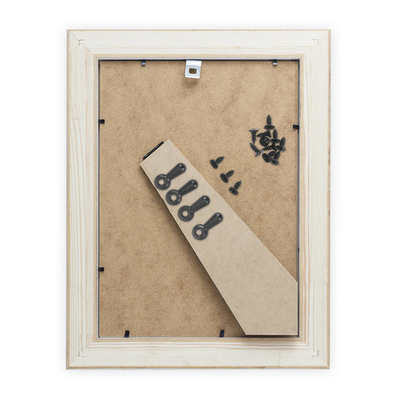 160Pcs Picture Frame Hardware Backing Clips Turn Button Fastener Photo Frame Accessories Metal Spring Clips Black