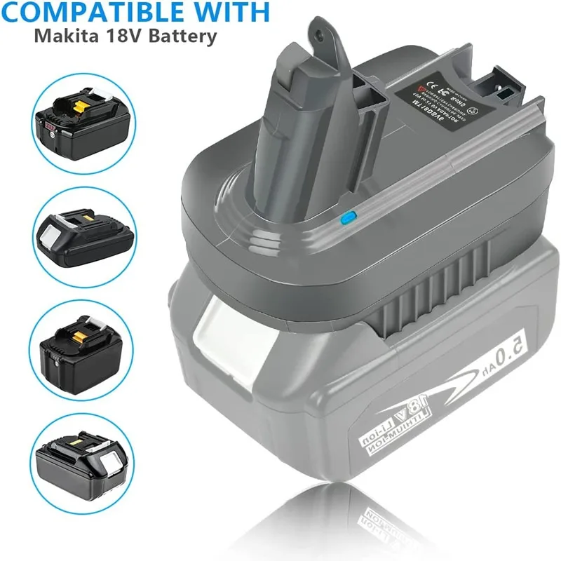 HAKSINKY MT18DSV6 Li-ion Battery Adapter Converter for Makita 18V Li-ion Battery Convert To Work for Dyson V6 Vacuun Cleaners