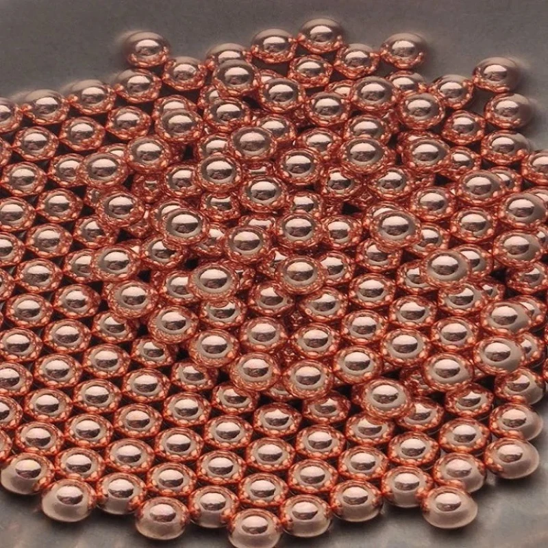 100/200/500pcs 4.4mm Solid Carbon Steel Bearing Balls Copper Plated High Precision Roller Balls for Industrial Applications