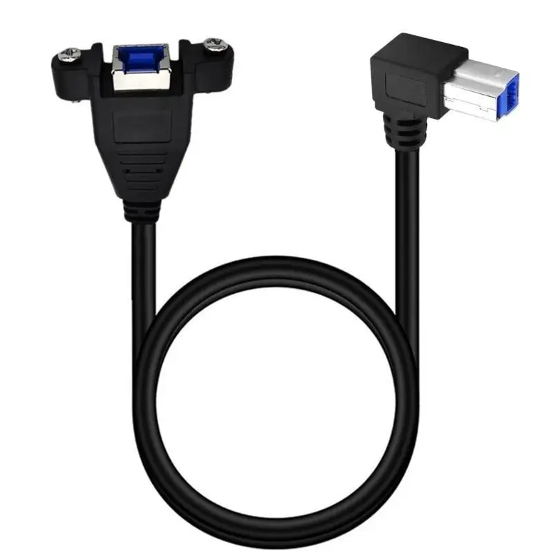Y1UB USB Cable 90 Degree Angled USB Printers Cable for Scanner Printers Hard Drive USB Data Cable Replacement