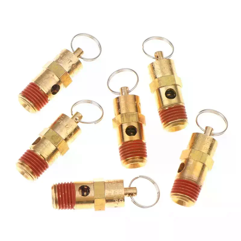 1/4'' Male NPT Air Compressor Relief Pressure Safety Valve Threaded Inlet Connection 125PSI-270PSI Pressure Valve Safety Valve