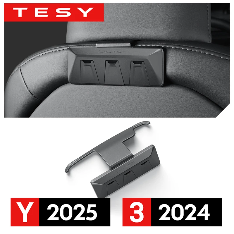 Seat Back Hook for Tesla New Model Y Juniper 2025 Launch Model 3 Highland 2024 Multiple Hooks Foldable Design