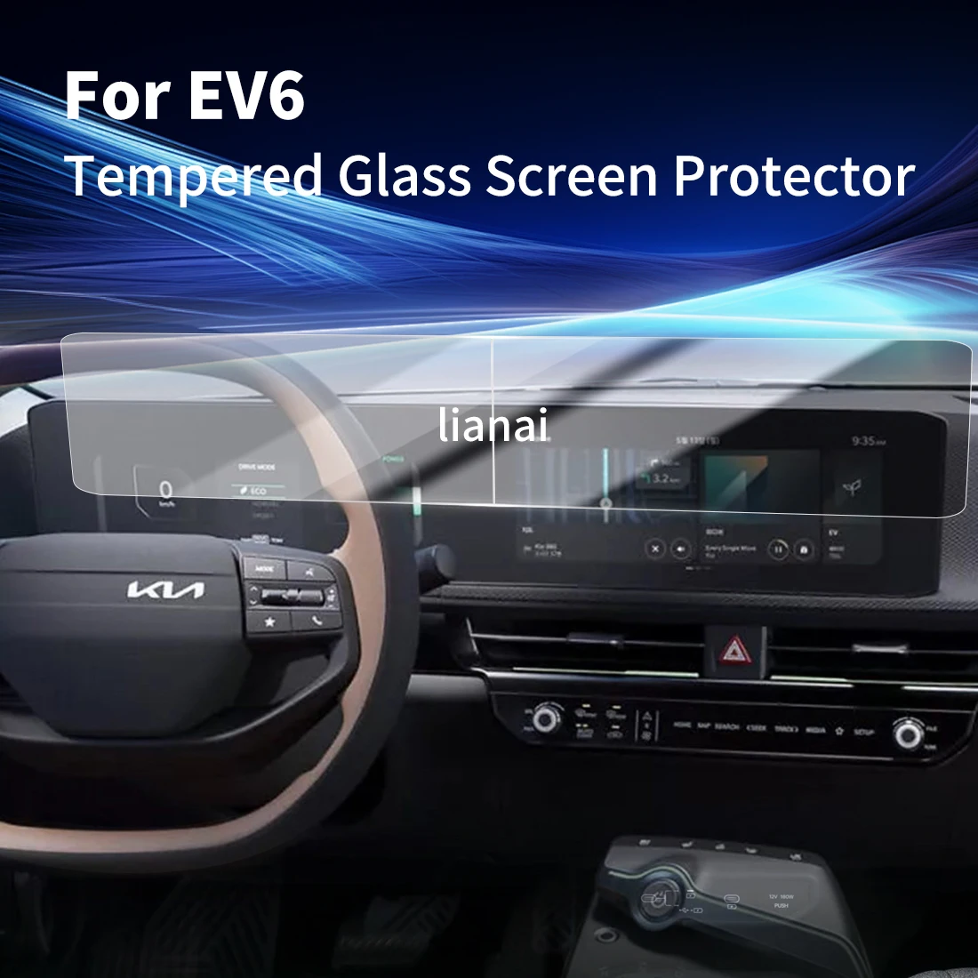 

Carplay Screen Protector Tempered Glass Protective Film Navigator Car Stickers Accessories For 24 KIA EV6