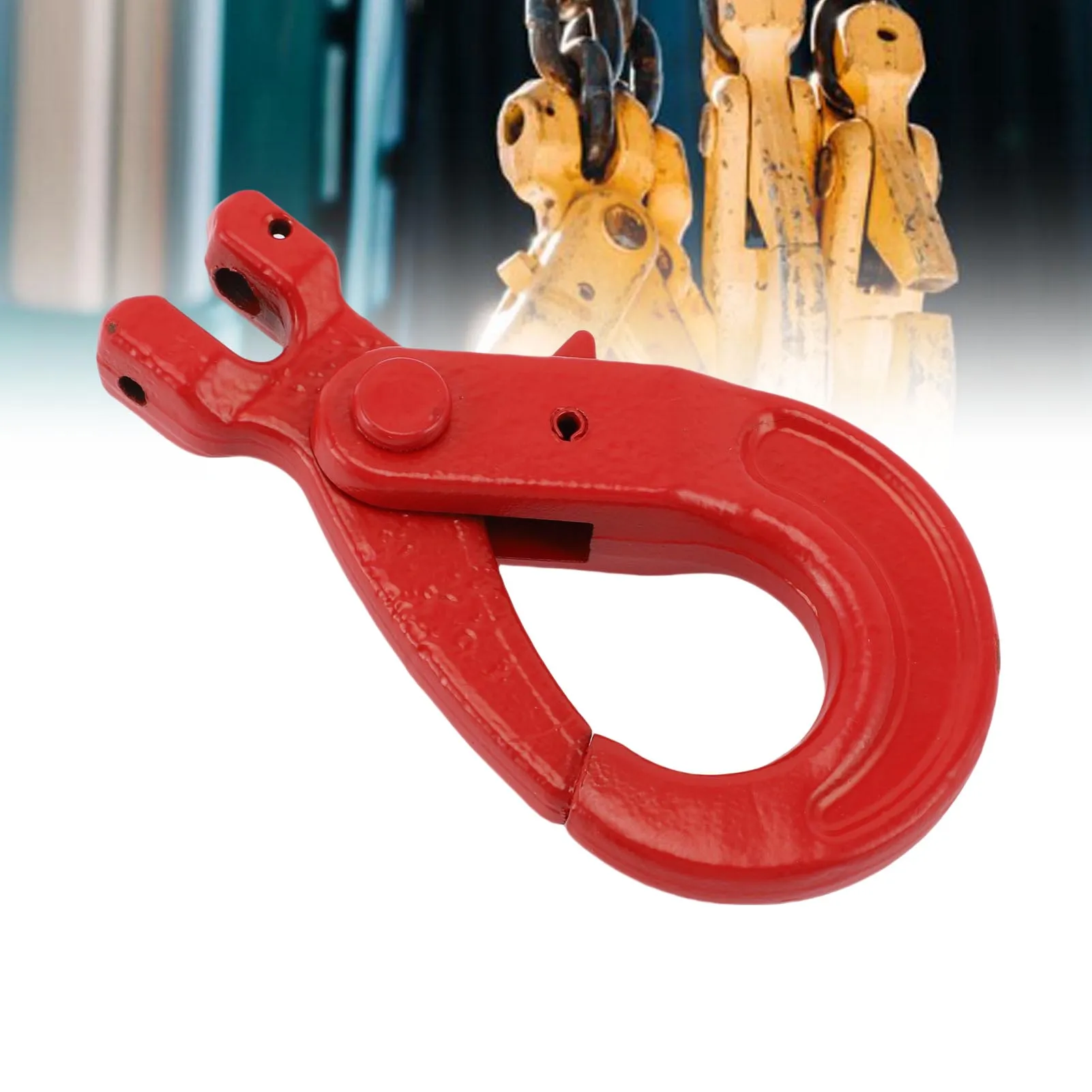 تحميل هوك الأمان سلسلة الأمان هوك 1.12T الحمولة الصف 80 سبائك الصلب مزورة Clevis خطاف الانزلاق للرفع والنقل #4