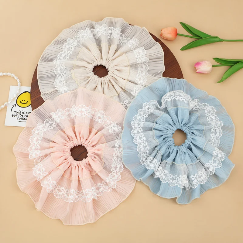 

-Grade Lace Rope Band Small High Elastic Bun Large Intestine Hair Accessories