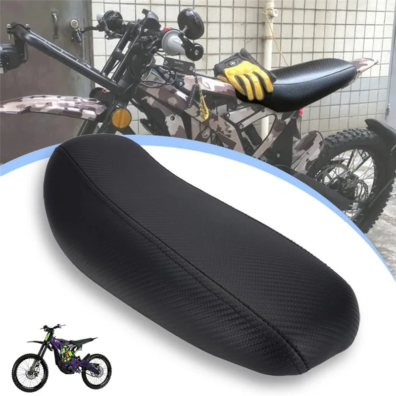 Motorcycle Rear Seat ,Widen and Heightened Cushion Pad for Surron Sur Ron Light Bee X/S Electric Dirt Bike, Carbon Fiber