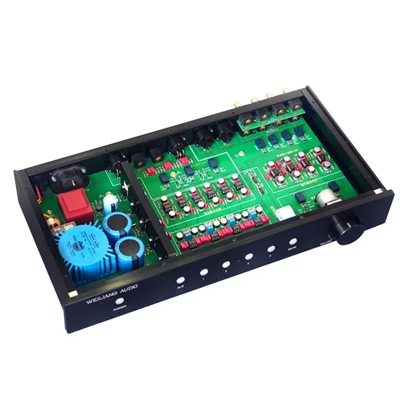 W pełni zbalansowany przedwzmacniacz MBL6010 Line OP IC 5532+5534 z pilotem, przedwzmacniacz HIFI o niskim poziomie szumów i niskim poziomie zniekształceń