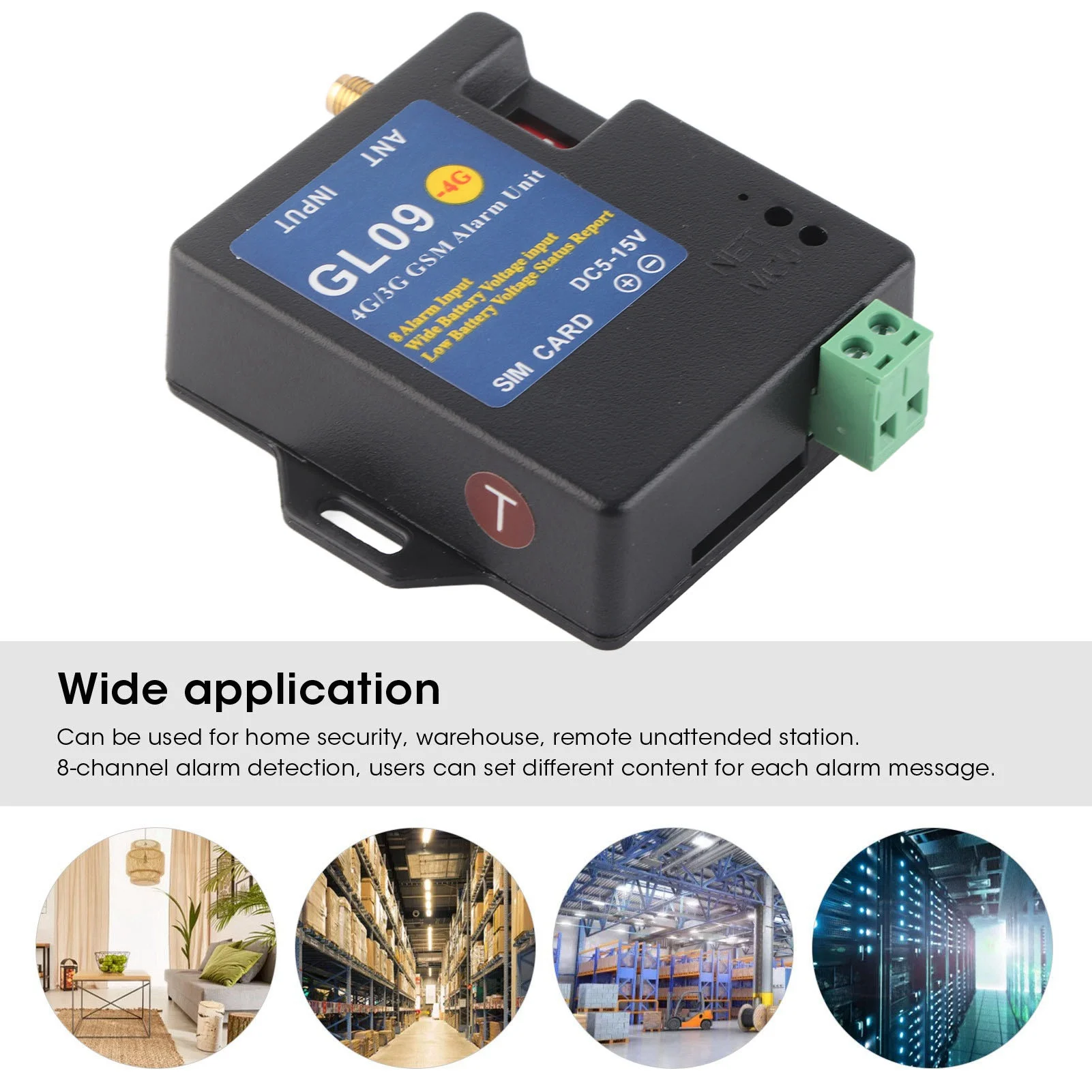 3G 경고 경고 모듈 4G/3G/GSM 경보 보안 시스템 경고 모듈 가정용 창고 보안을 위한 8채널 입력 저소비