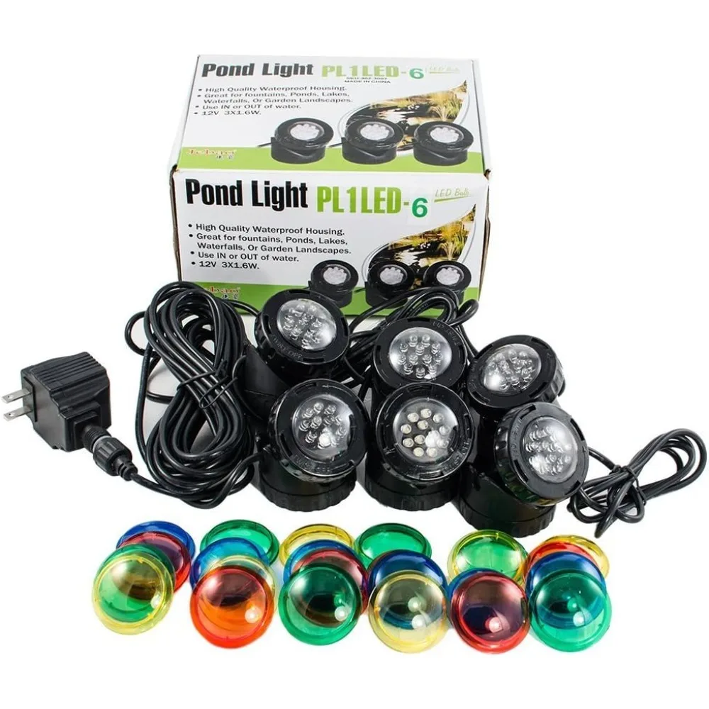 Submersible LED Pond Light, Set of 6