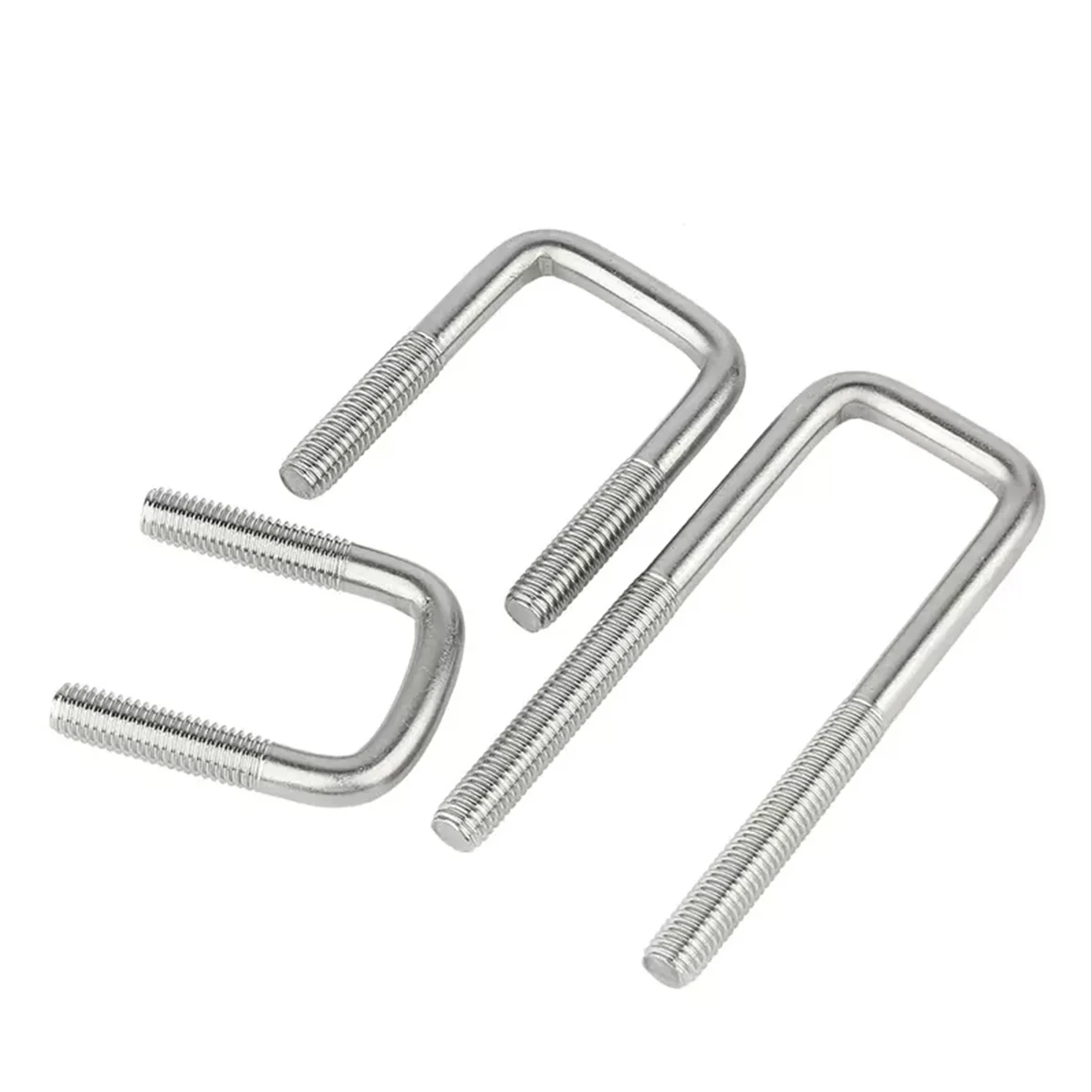 304 Stainless Steel U-Shaped Screw / Right Angle U-Shaped Square Clamp / Square Clamp Pipe Clamp Fixing Clamp Bolt M6M8