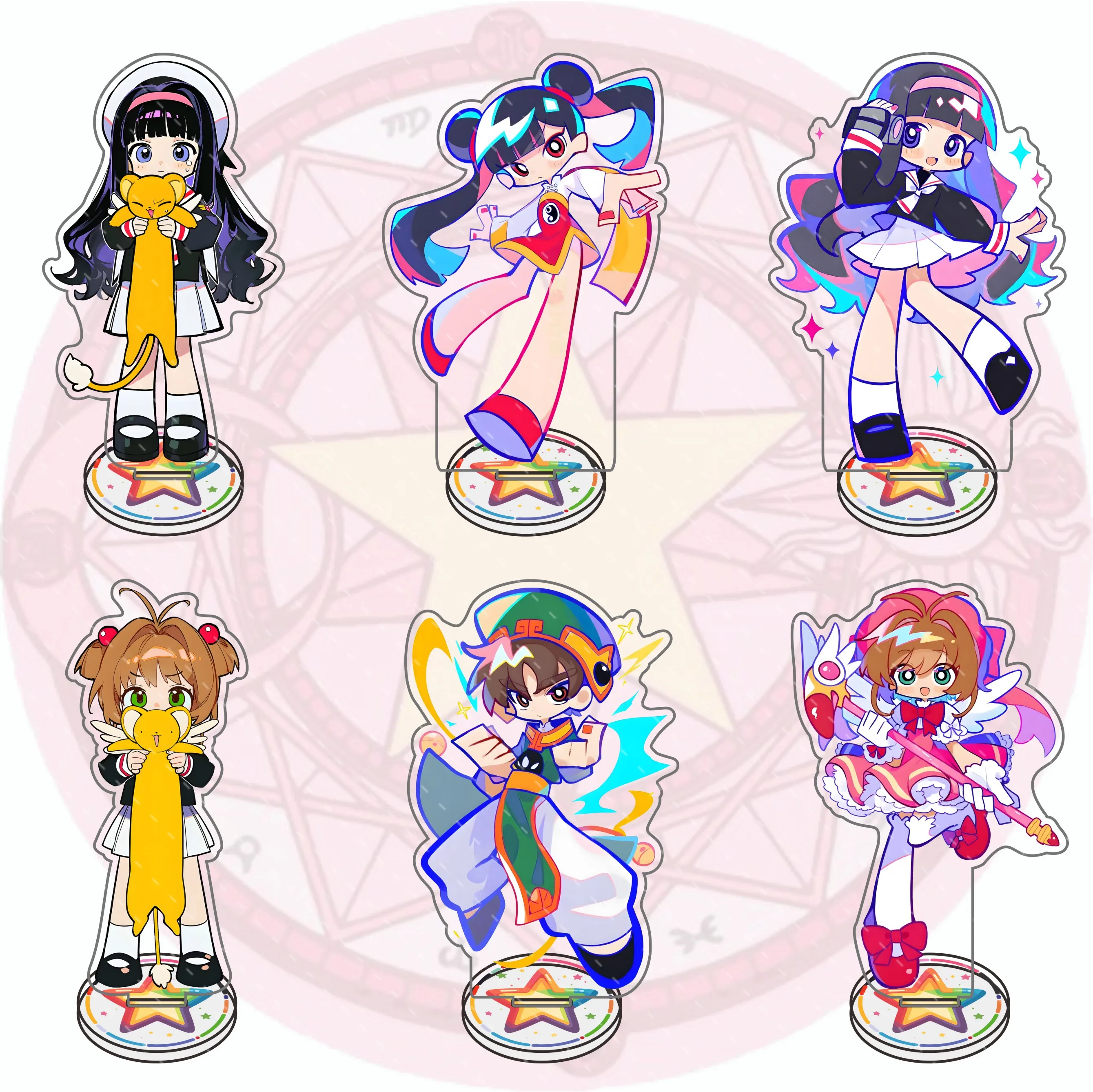 Anime Derived Card Captor Sakura Peripherals: Acrylic Standees Model, Sakura Kinomoto-Tomoyo-Daidouji Desktop Decoration Gifts