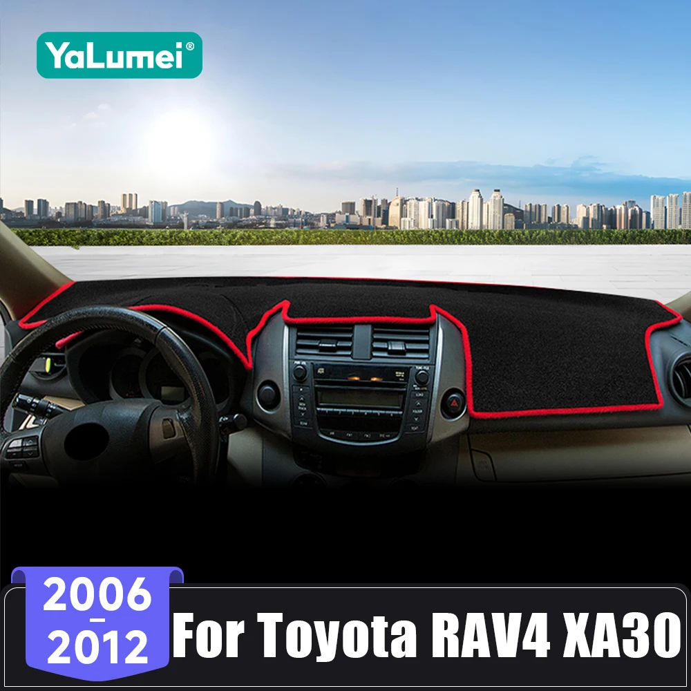 Car Dashboard Cover Avoid Light Pads Non-Slip Mats Sun Shade Carpets For Toyota RAV4 XA30 MK3 2006 2007 2008 2009 2010 2011 2012