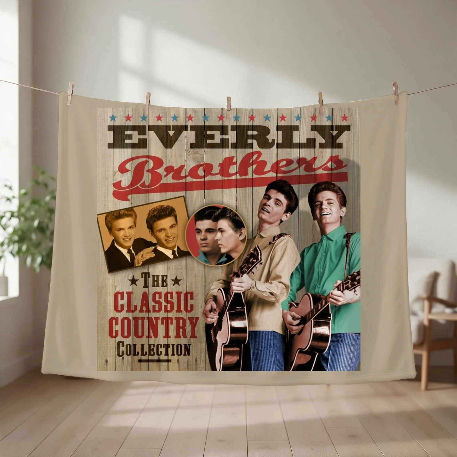 Everly Brothers - The Classic Country Collection Throw Blanket couch cozy soft plush fuzzy picnic outdoor blanket