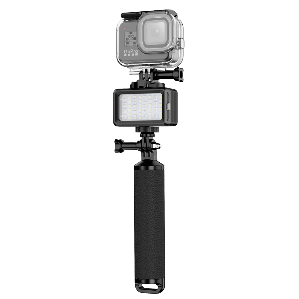 Seafrogs-防水ケース,rgbライト,サーフダイビング保護,黒いハウジング,gopro 12,11,10,9,60m