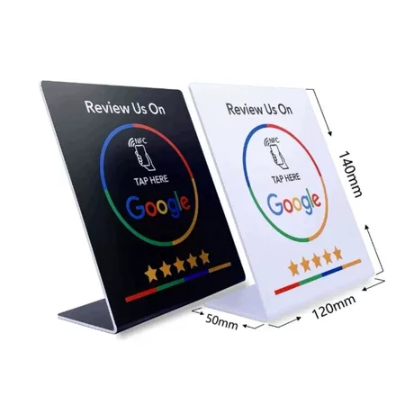 Bendable Standing NFC Google Review Display Stand 13.56MHz Programmable Tabletop Brand Bracket