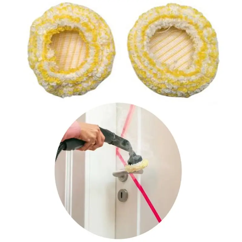 2 Set For Karcher SC2 SC3 SC4 SC5 Vacuum Steam Cleaner Accessories Large Round Brush Steamer Cover Microfiber Mop Cloth-Y48A