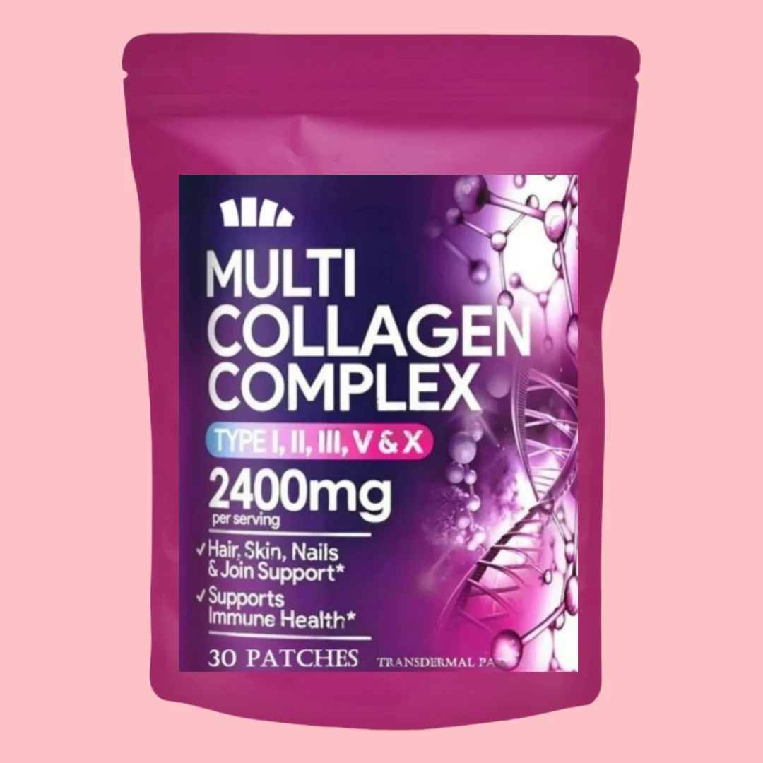 

30 пластырей Multi Collagen Plus Transdermal Plasters с биотином, витамином С для волос, кожи, суставов и поддержки роста костей