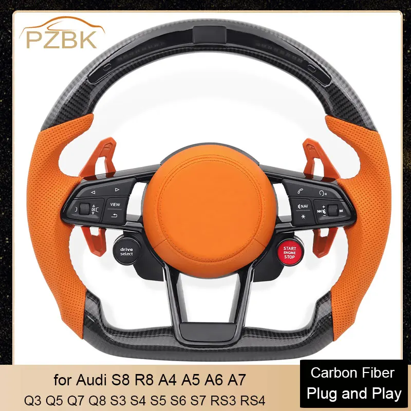 

Orange LED Carbon Steering Wheel Drive Select Button for Audi A4 A5 A6 A7 A8 S4 S5 S6 S8 Q3 Q5 Q7 Q8 R8 RS RS3 RS4 RS5 RS6 RS7