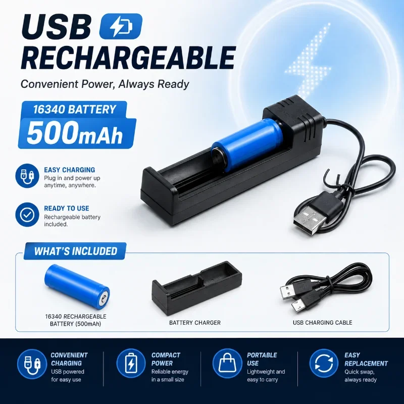 High Brightness M300A Metal Torch For Hobby Game Wired Pressure Trigger USB Battery Charger Full Accessory Set