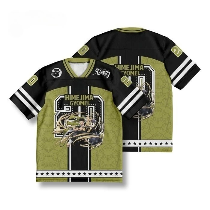 Demon Slayer Gyomei Himejima Anime Series Number 20 Jersey Oversize Kpop Baseball Hockey Outfit T-shirt Daily Unisex Tops Tees