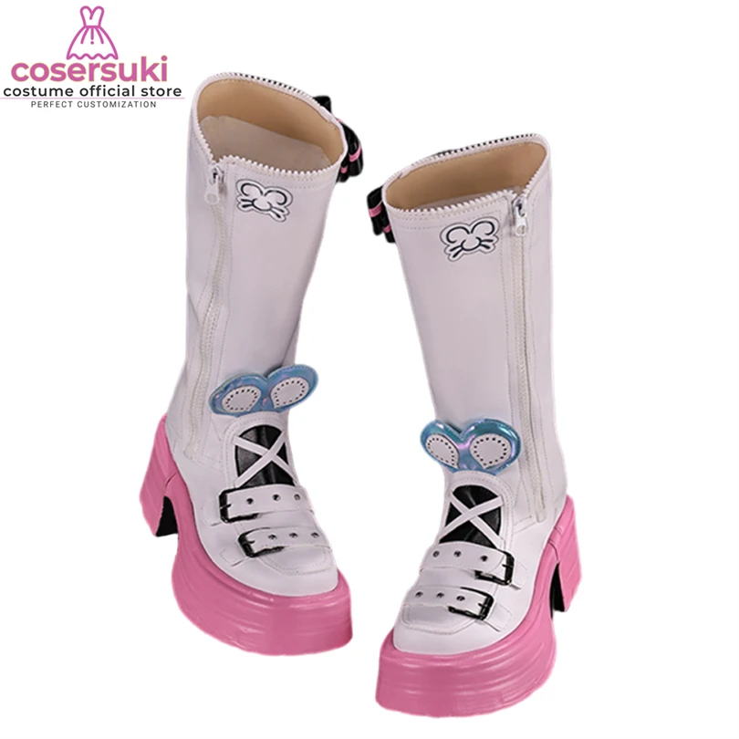 Neverness to Everness NTE Pink Paws Bank Chiz Cosplay Shoes Boots Halloween Handmade Footwear