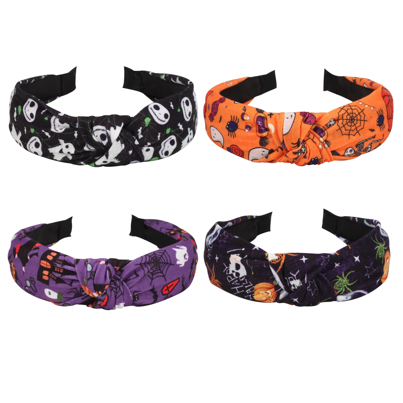 Halloween Headbands Ghost Skull Pumpkin Spider Web Bat Hair Band for Women Girls