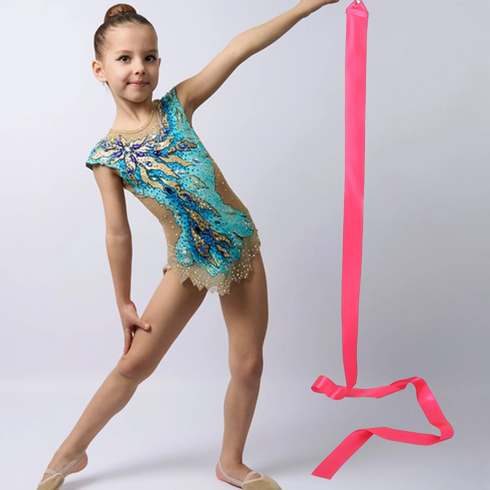 

5Pcs Dance Ribbon Sticks Colored Gymnastics Ribbons for Rhythm Dance Artistic Dancing Accessories