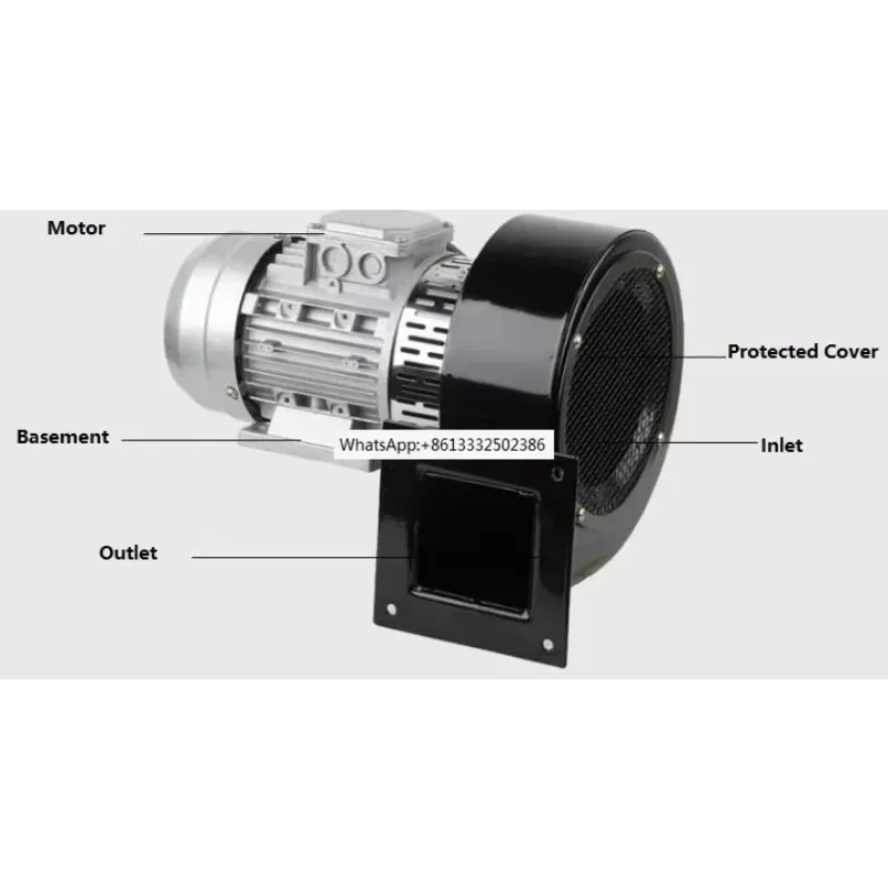 

220V Single Phase 50HZ 2.2KW Low Noise Extraction Centrifugal Fan Blower Dust Blower For Mr Wei