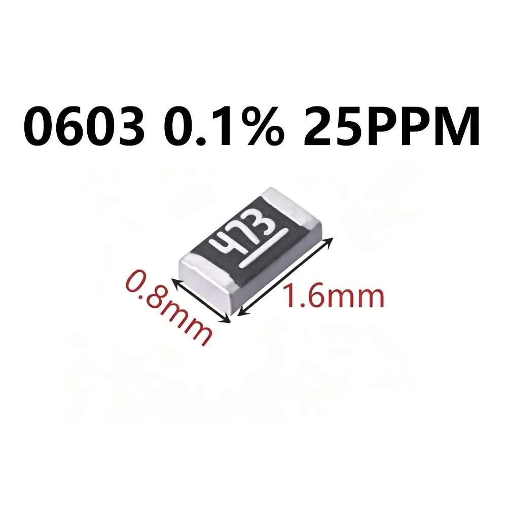 20PCS 0603 0.1% 25PPM Precise resistance 0R 1R 1.5K 2 2.2 3.3 4.7 5.1 6.8 7.5 8.2 10M 12 15R 16 18 20 22 25 30 33 36 39 43 47ohm