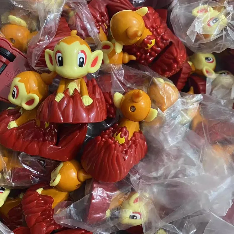 McDonalds MC Brinquedos Pokémon Pequeno Macaco de Fogo Elfo Pokémon Spot Carrinho Brinquedos Figuras de Ação Crianças Brinquedos Presente de Aniversário