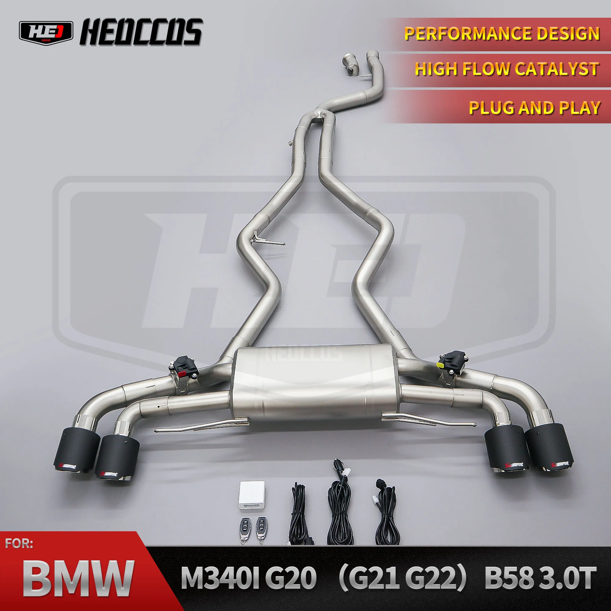 

HEO G20 M340I/G22 M440I Exhaust Valved Catback Stainless Steel 304 Muffler for BMW B58 3.0T 2019-2025
