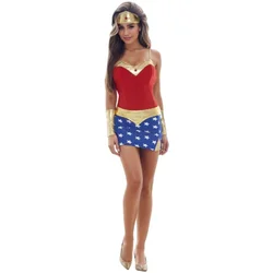Sexy Wonder Woman Costume Women Halloween Dress