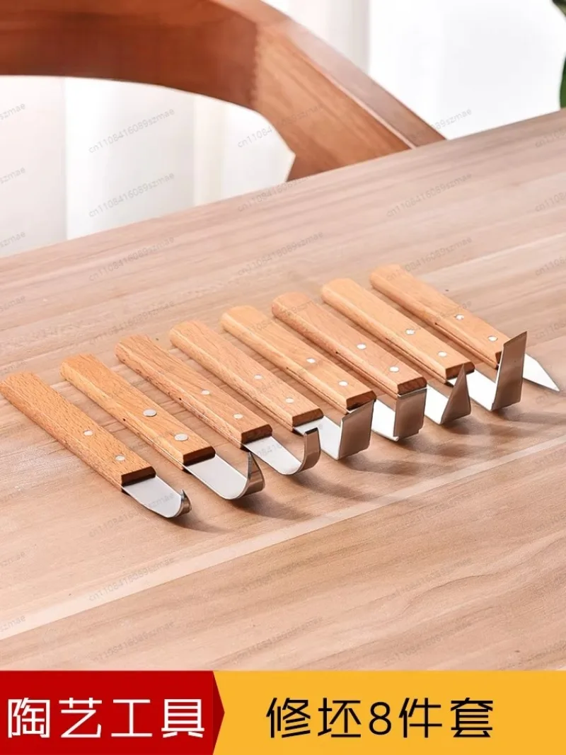 

Набор инструментов для лепки из глины, ножи для моделирования и обрезки, инструменты для творчества своими руками для детей, 8 шт.