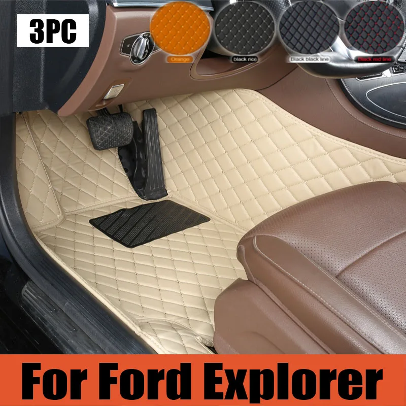 Car floor mats for Ford Explorer 2006 2007 2008 2009 2010 2011 2012 2013 2014 2015 Custom auto foot Pads automobile carpet cover