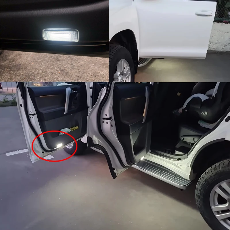 LED Door Courtesy Light For Toyota Camry Sienna Avalon Tundra Venza Highlander/Sequoia 4Runner Land Cruiser 86 Prius Car DoorLam