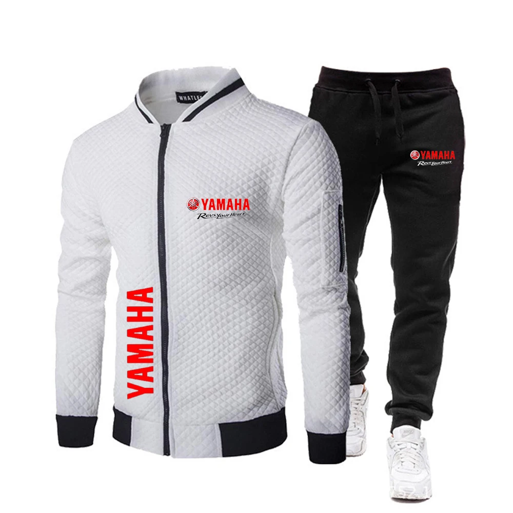 

New Yamaha Men's Zipper Pocket Sports Set Sportswear Casual Outdoor Hooded Sportswear Long Sleeve Jacket Coat