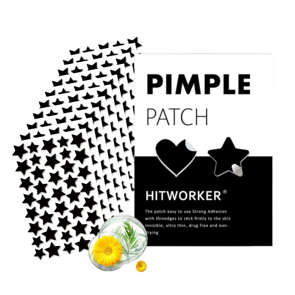 400/200 قطعة/صندوق على شكل نجمة - يحتوي على رقعة حب الشباب بزيت شجرة الشاي، خالية من الكحول، امتصاص غير مهيج لأقلام حب الشباب