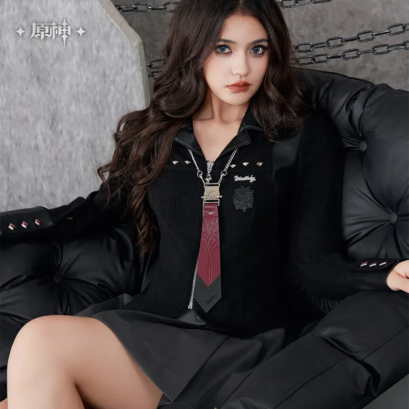 

Wriothesley Knitted Shirt MiHoYo Official Genshin Impact Cosplay Costume Slim Fit Tops Fashion Shirt Birthday Gift