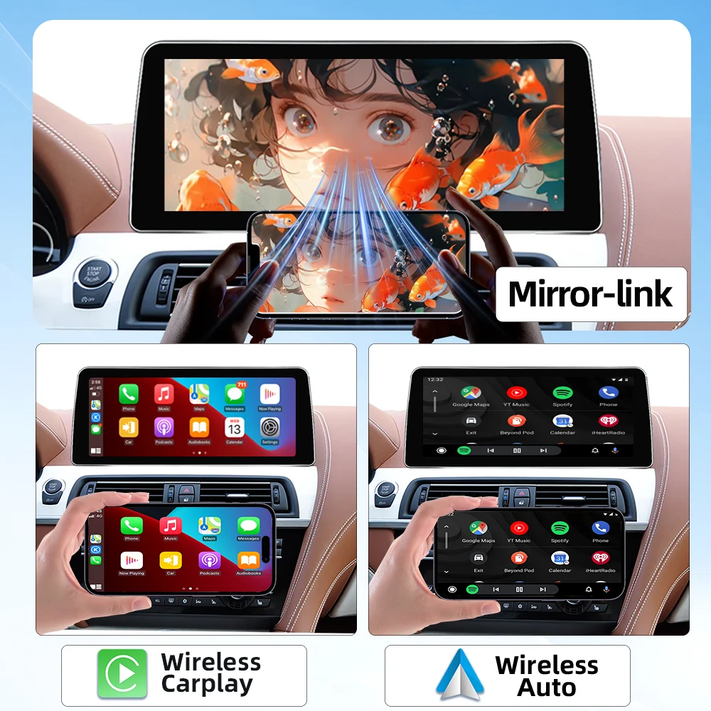 NEW Wireless Carplay For BMW 6 Ser F06 F12 F13 CIC NBT Multimedia Player Android Auto Intelligent Touch Screen Car Play Vehicle