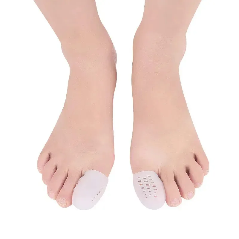 1-8 pezzi protezioni per le dita dei piedi traspiranti manica cuscinetti per alluce valgo cuscino protezioni per le dita dei piedi in silicone per la protezione dell'unghia del piede incarnita