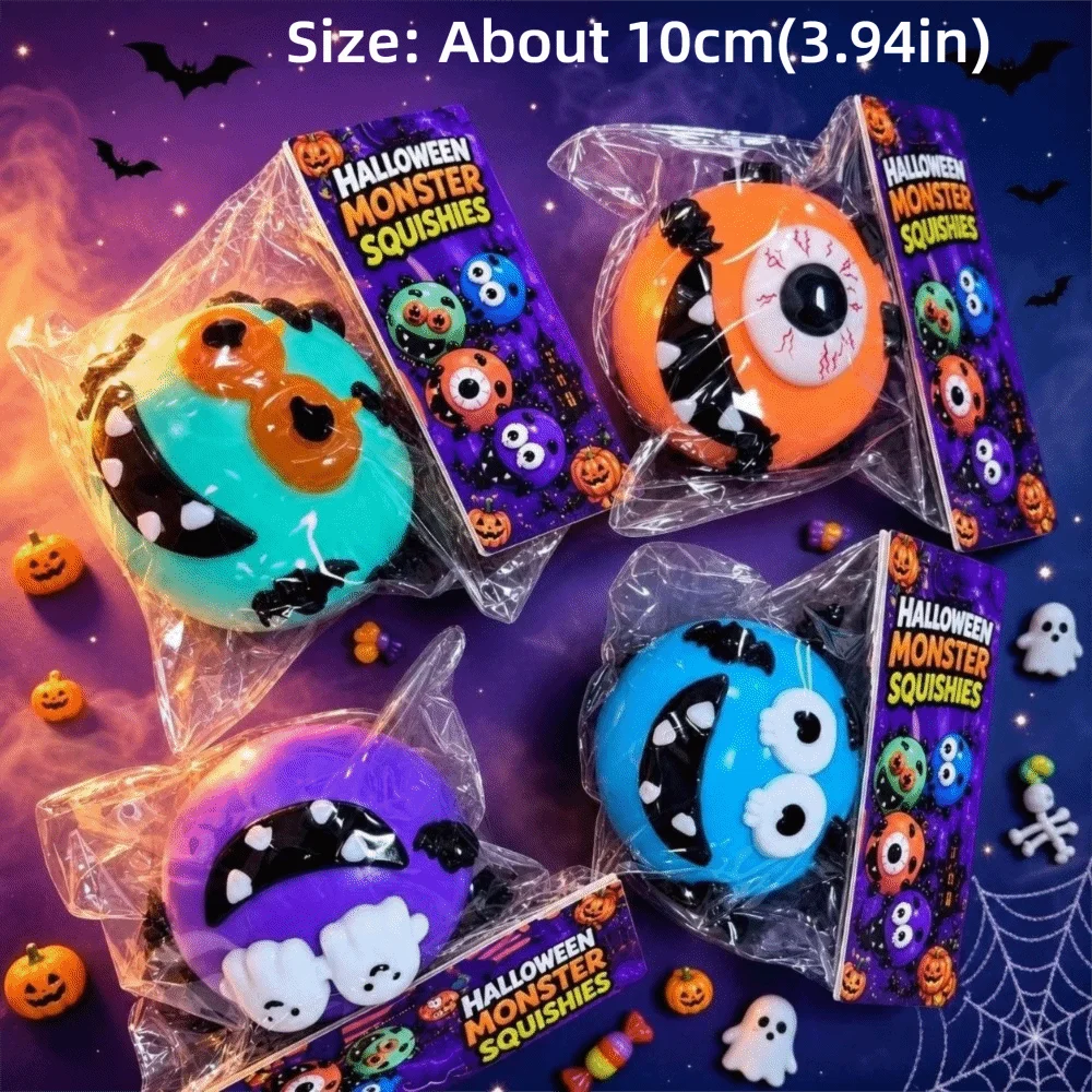 Halloween Theme Squishy Curiosities Ultra-Soft Slow Rising Quirky Sensory Fidget Toy Stress Relief Dog Face Swap Squishy