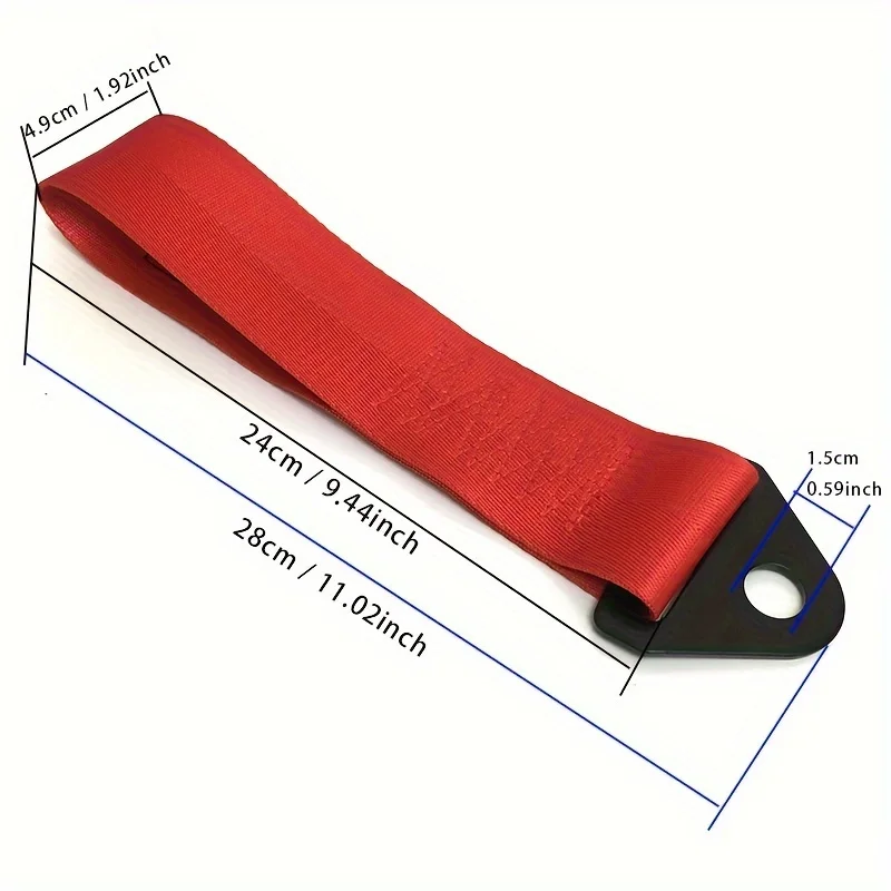 Car Front Tow Strap Bumper Mount Trailer Ropes With Metal Brackets & Nylon Strap For Car Emergency Universal Trailer Tools