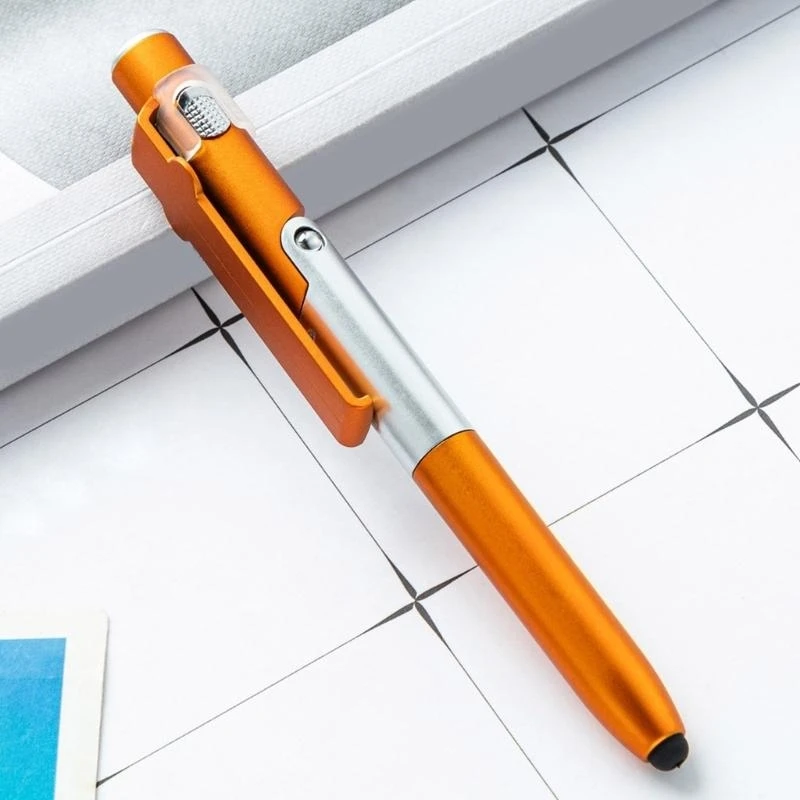 

5Pcs Multipurpose Ballpoint Pen with Pen, Led Light, Foldable Phone Holder, Business Gift Pen for Office Staff