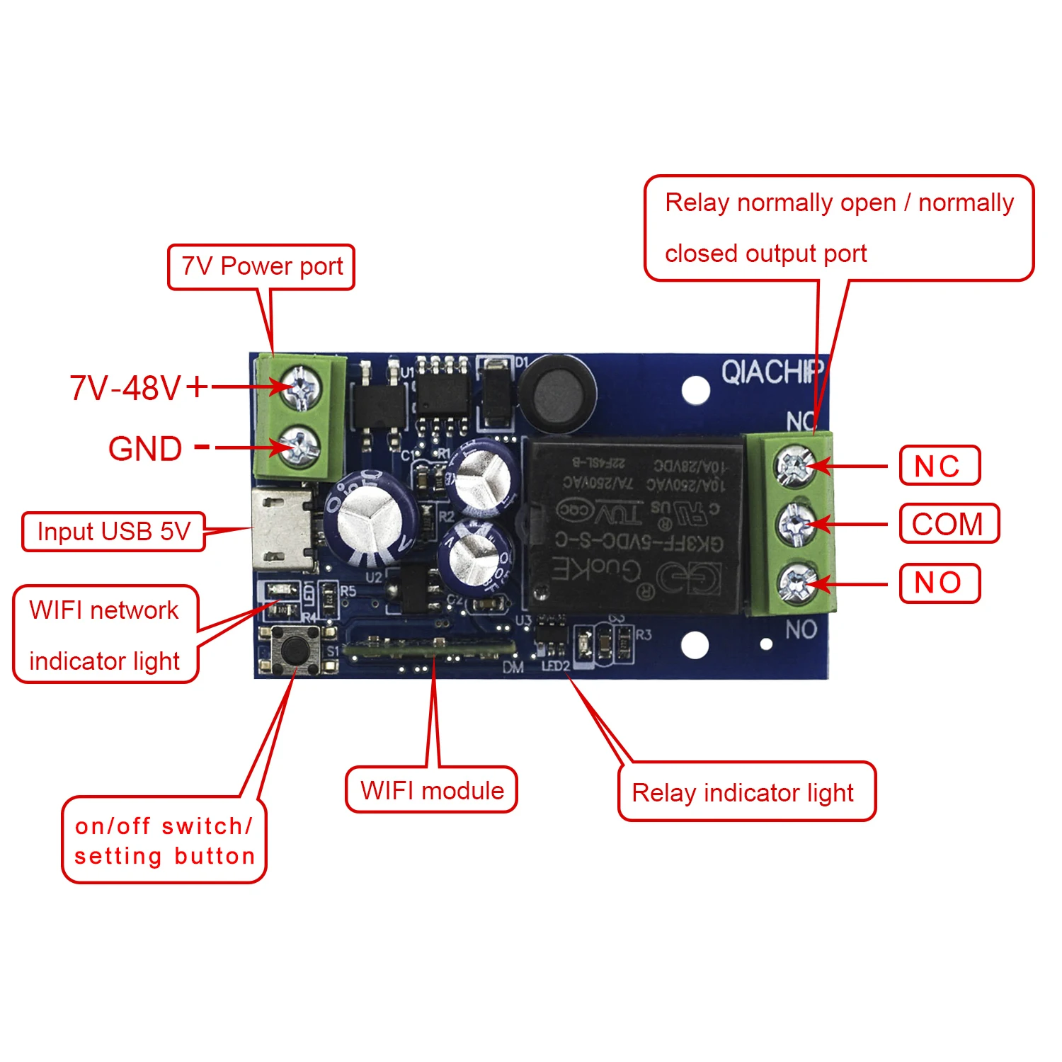 EweLink Smart WiFi Smart Switch DC 5V 12V 24V 48V 1Channel Беспроводное реле дистанционного управления для Alexa Googole Home Голосовое управление