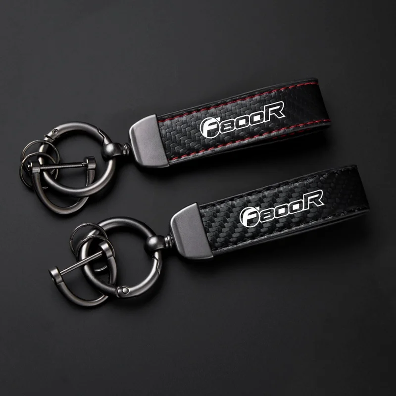 

High-Grade Leather Suede Keychain For BMW F800R F800 R Key Ring Keys Strap Accessories Keyrings Men Car Personality Motorcycle