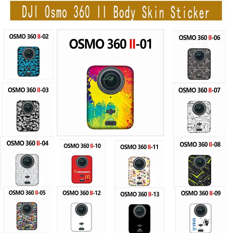 For The DJI OSMO 360 II Motion Camera Sticker Anti-scratch Protective Film Personalized Graffiti Of Osom Camera Film Accessorie