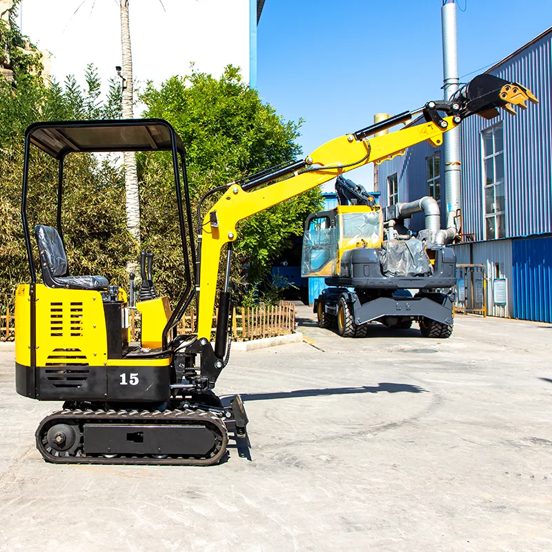 Excavadora hidráulica agrícola para uso doméstico, miniexcavadora eléctrica con batería de litio 1,5 T 2T, herramientas de jardín personalizadas