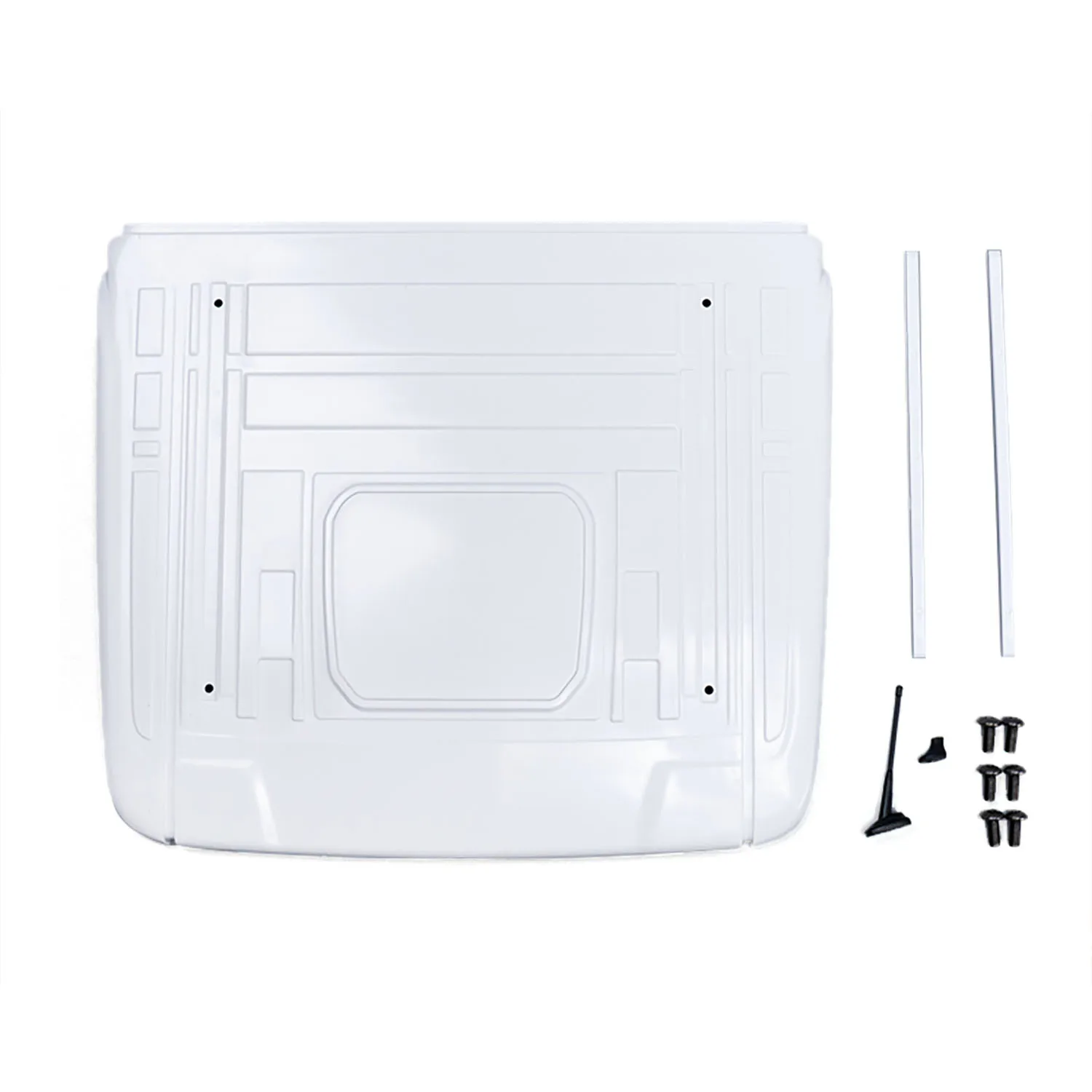 Cabina de plástico de techo bajo de repuesto para juguete 1/14 DIY Tamiya RC Tractor camión SC 770S 56368 56371 piezas de modelo de coche de camión de Control de Radio