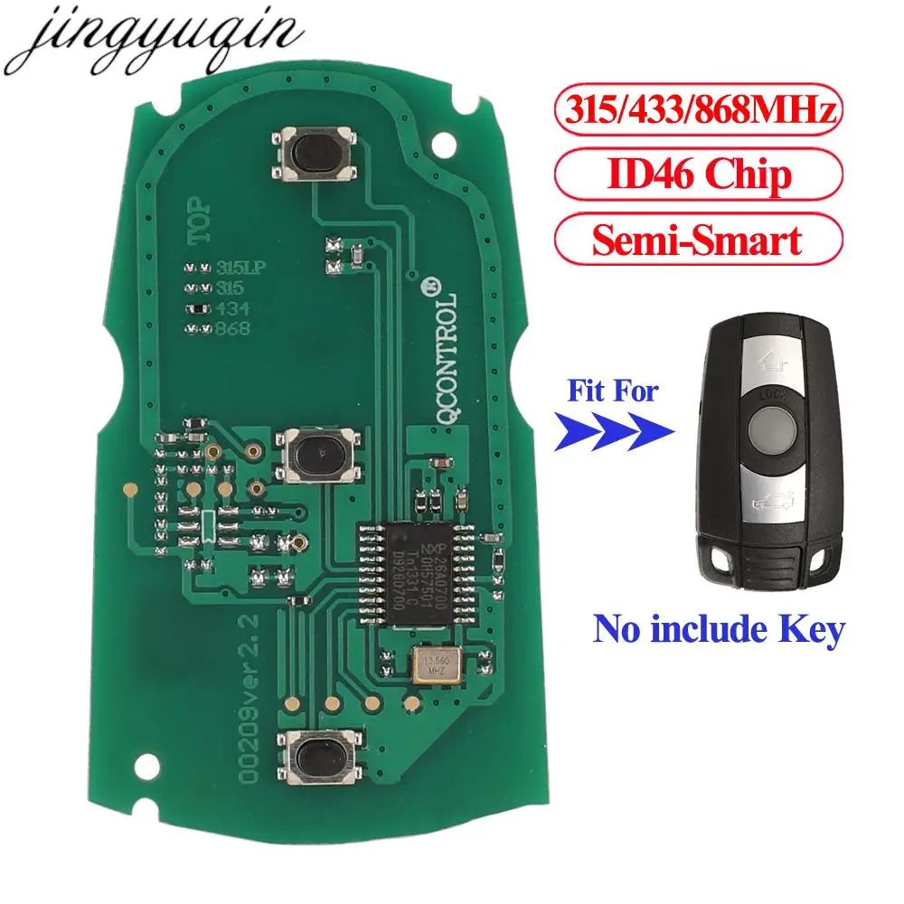 Jingyuqin llave remota PCB 315/433/868MHZ ID46 PCF7953 para BMW 1 3 5 7 Series X5 X6 Z4 sistema CAS3